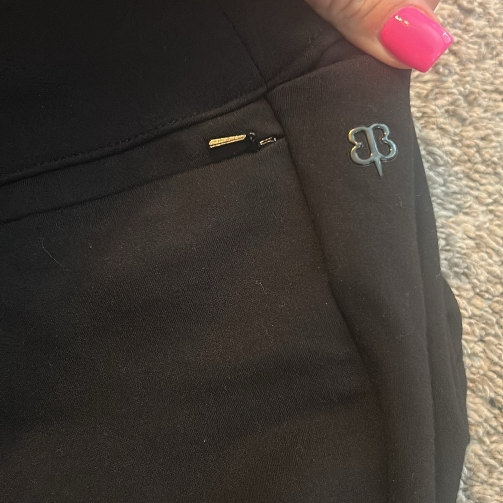 Betabrand Black Power Down Skinny Pant Legging Size Medium Petite - Picture 6 of 8